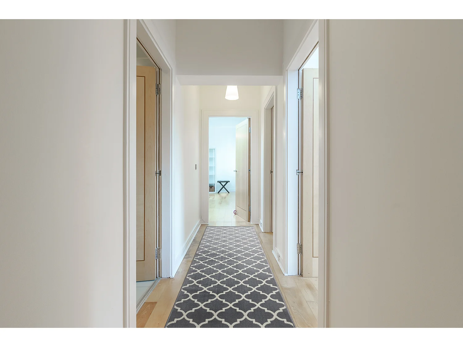 PASSATOIA BCF MORAD Trelis Traliccio marocchino grigio / crema 90x390 cm