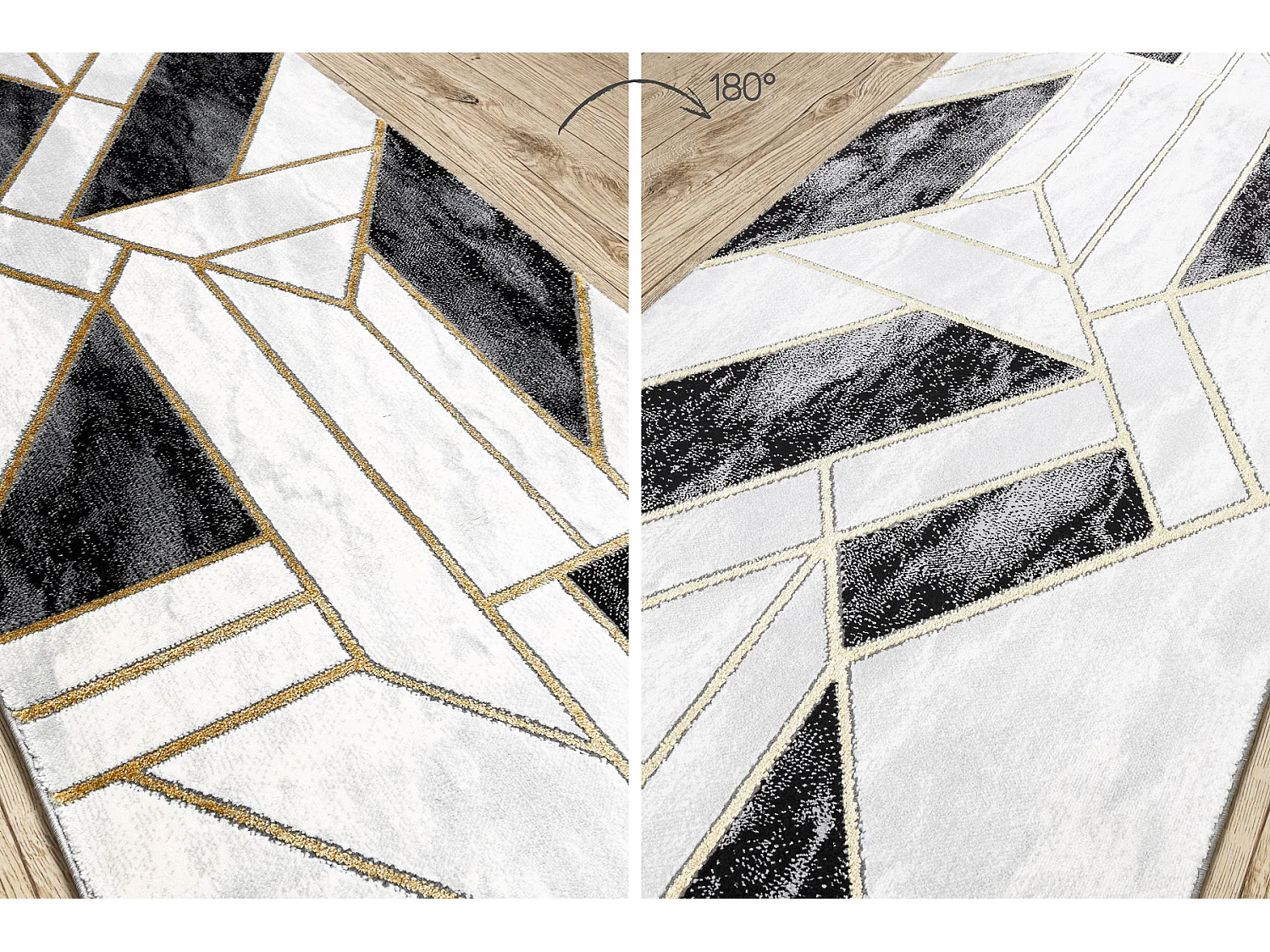 Chodnik EMERALD ekskluzywny 1015 glamour, stylowy marmur, geometryczny 80x680 cm