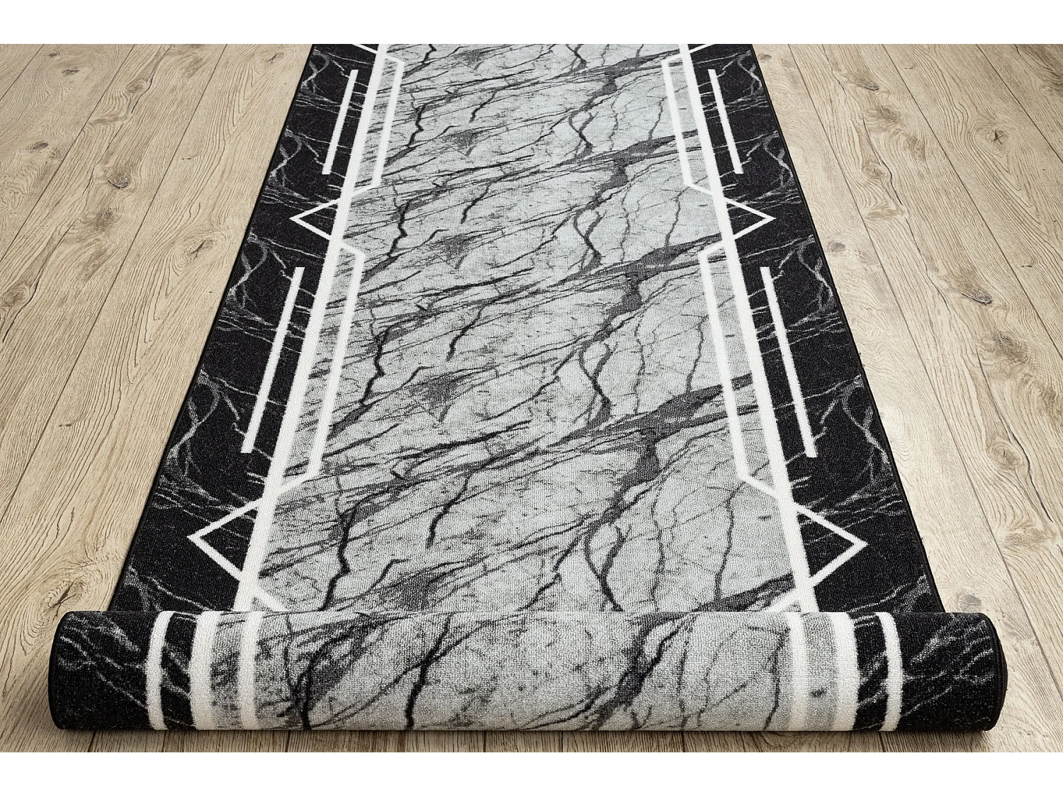 TAPIS DE COULOIR antidérapant MARMUR Marbre, calcul gris 110x320 cm