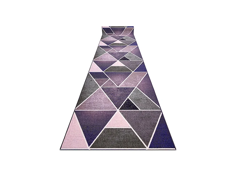 TAPIS DE COULOIR antidérapant TRIANGLES la gomme violet 67x510 cm