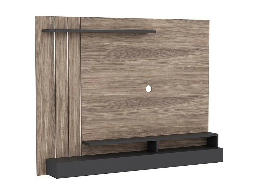 Mobile Porta Tv Lawrance - Antracite, Frassino - 157 x 21 x 120 cm - EPIKASA