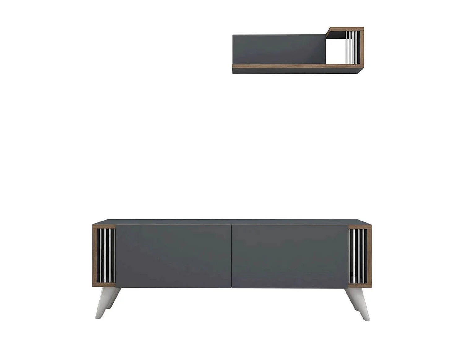 Meuble TV Nicol 120x31x42 cm Anthracite