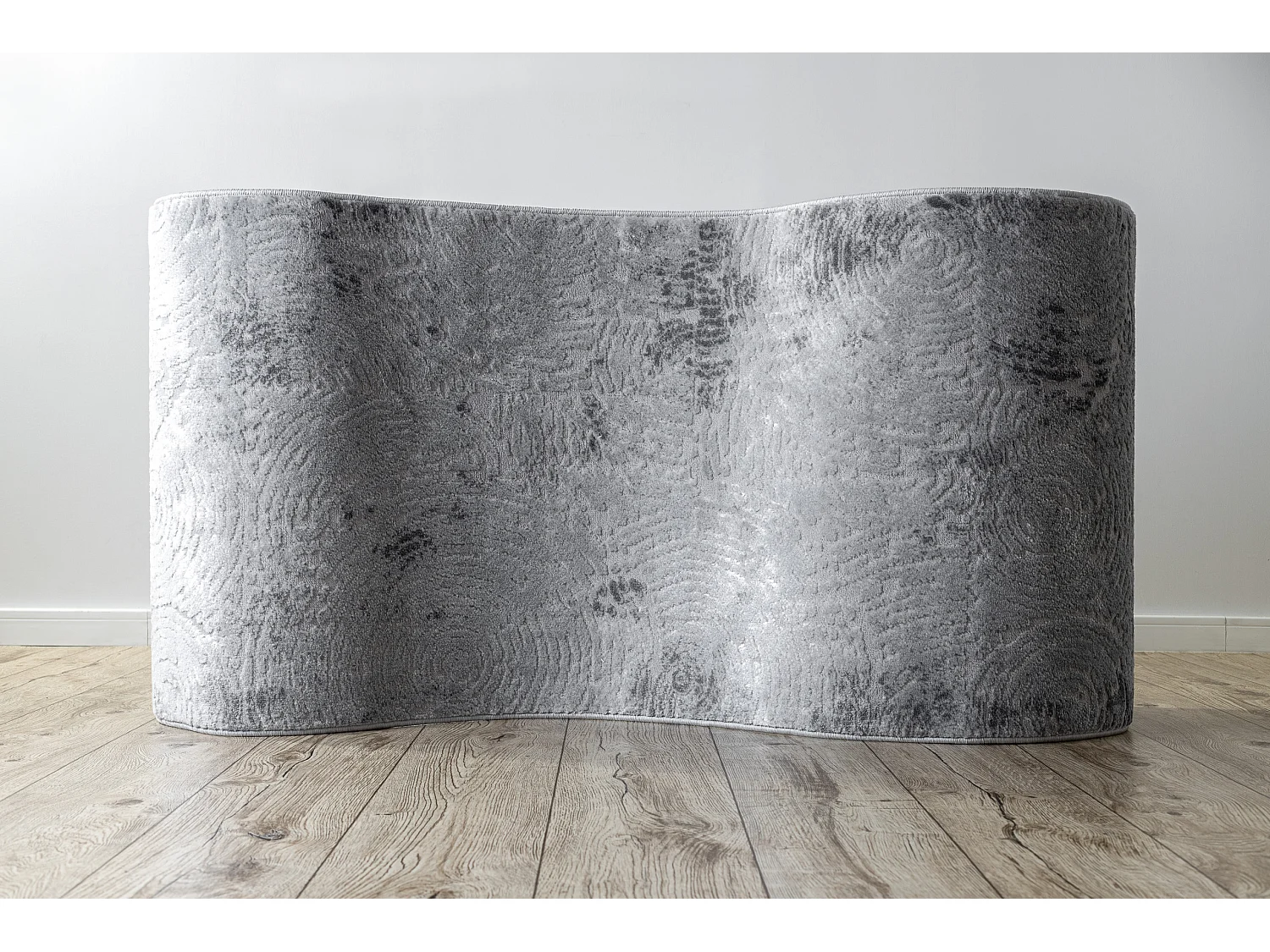 Läufer Strukturell MEFE 8725 zwei Ebenen aus Vlies grau 150 cm  150x980 cm