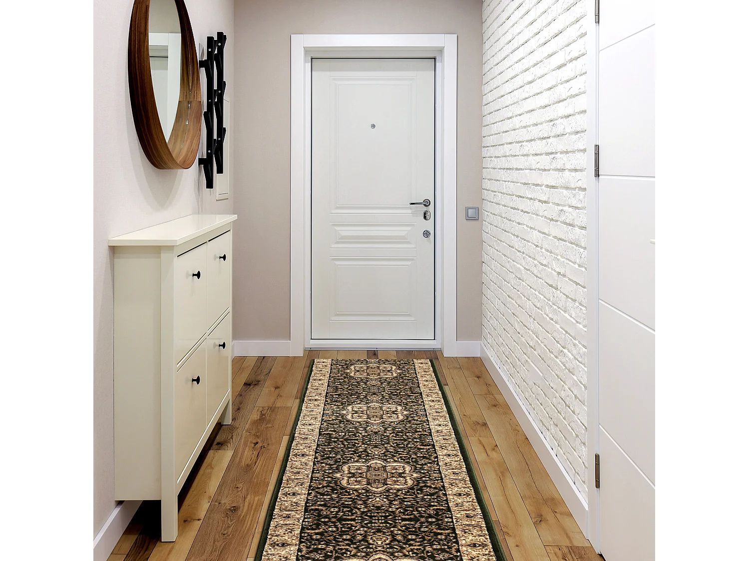 Tapis de couloir HEAT-SET ROYAL AGY 0521 vert 90x460 cm