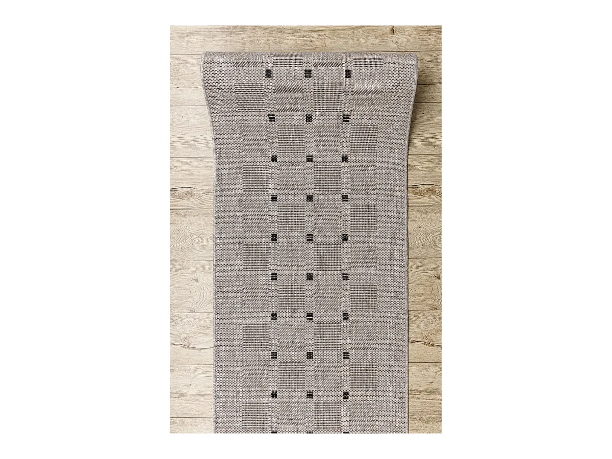 Läufer SIZAL FLOORLUX Modell 20079 silver / black 70x400 cm