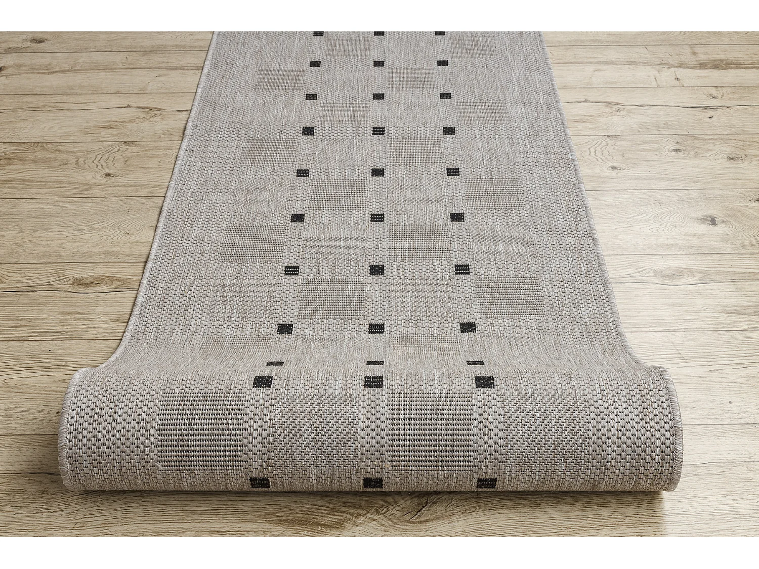 Läufer SIZAL FLOORLUX Modell 20079 silver / black 70x670 cm