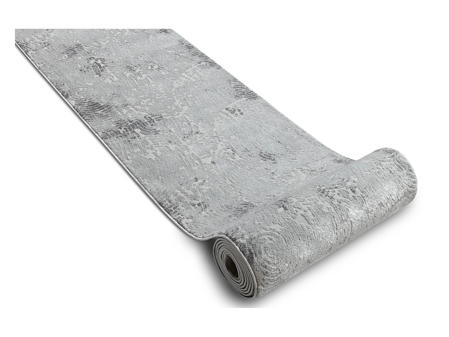 Tapis de couloir Structural MEFE 8725 deux niveaux de molleton gris 70x230 cm