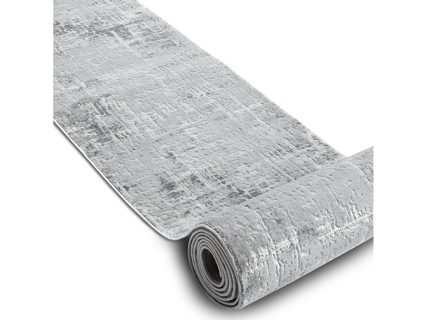 Passatoia Structural MEFE 8722 due livelli di pile grigio / bianca 90x730 cm