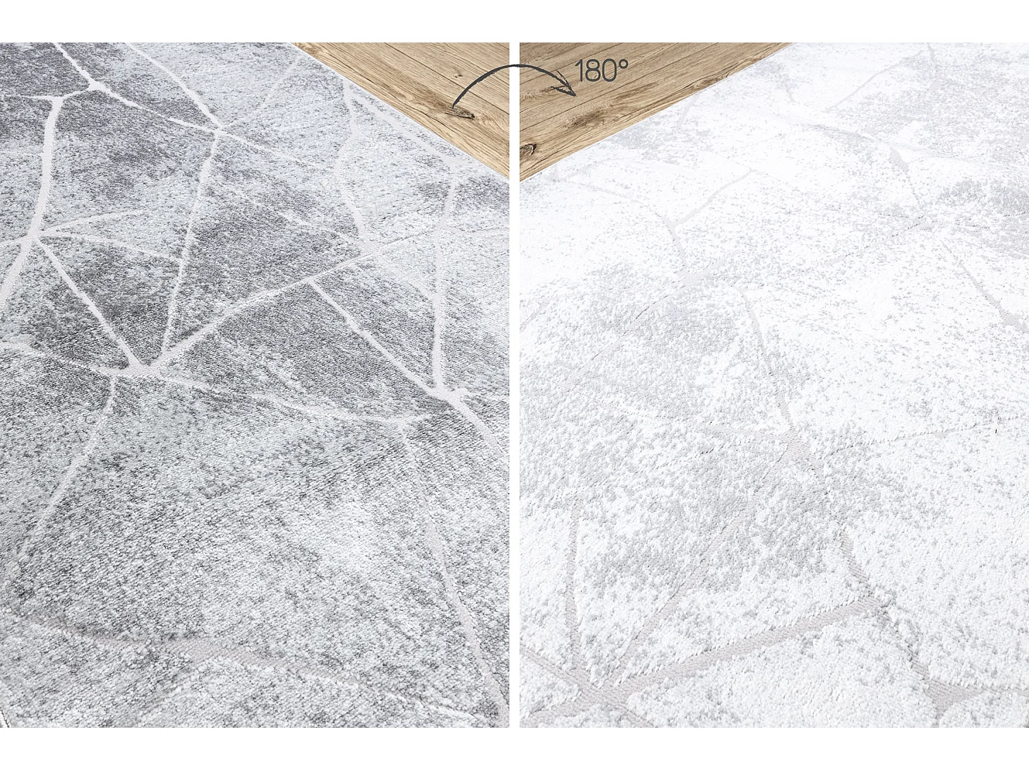 Passatoia Structural MEFE 2783 Marmo due livelli di pile grigio 70x310 cm