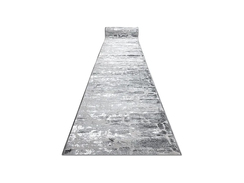 Tapis de couloir Structural MEFE 6184 deux niveaux de molleton gris fo 150x460 cm
