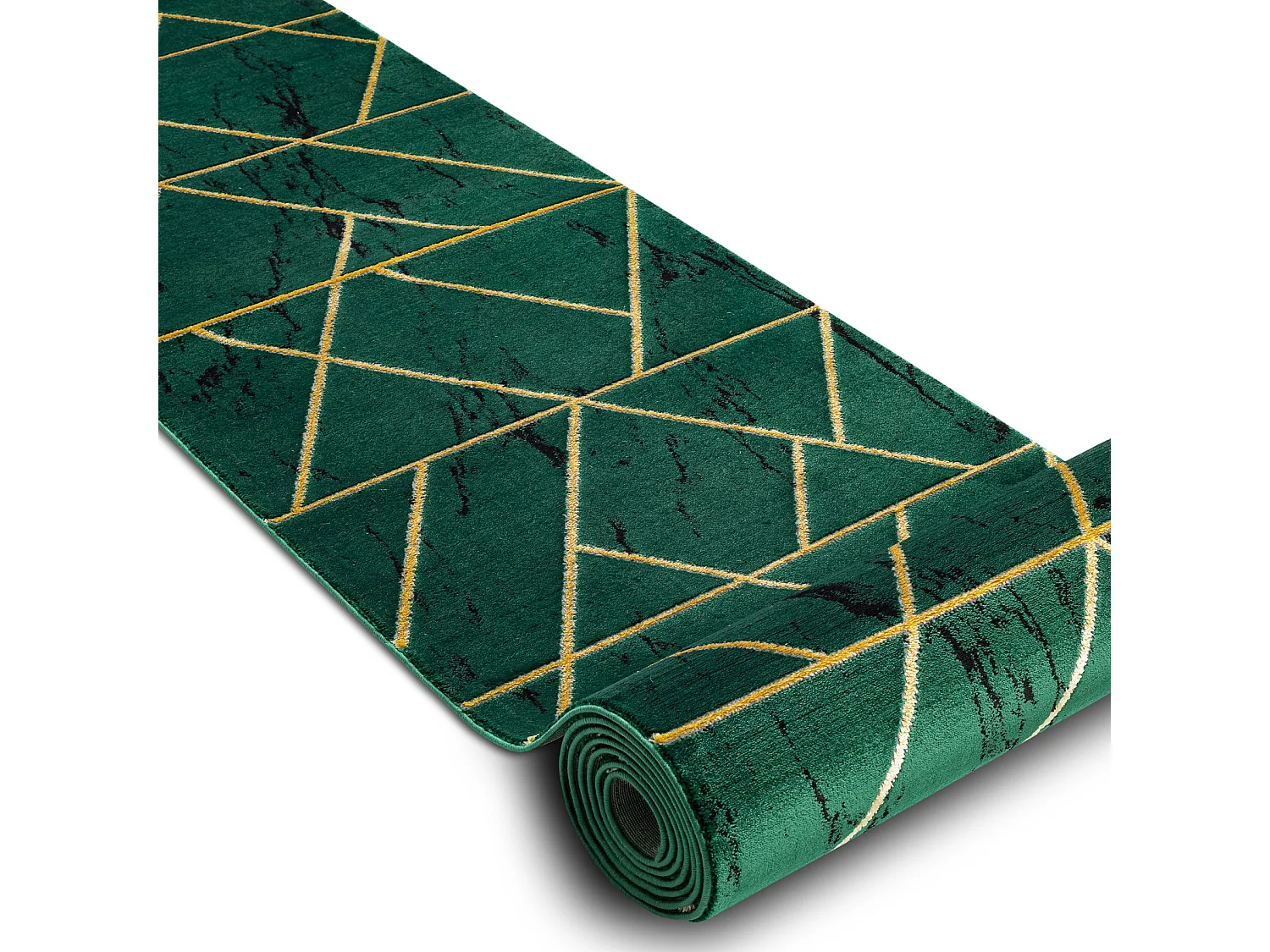 Exklusiv EMERALD Läufer 1012 glamour, stilvoll Marmor, geometrisch Fl 80x810 cm