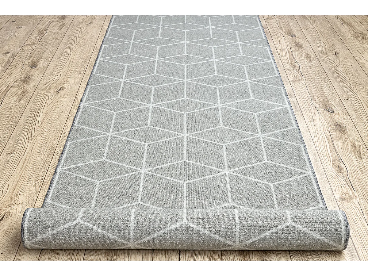 TAPIS DE COULOIR antidérapant CUBE la gomme gris 110x100 cm