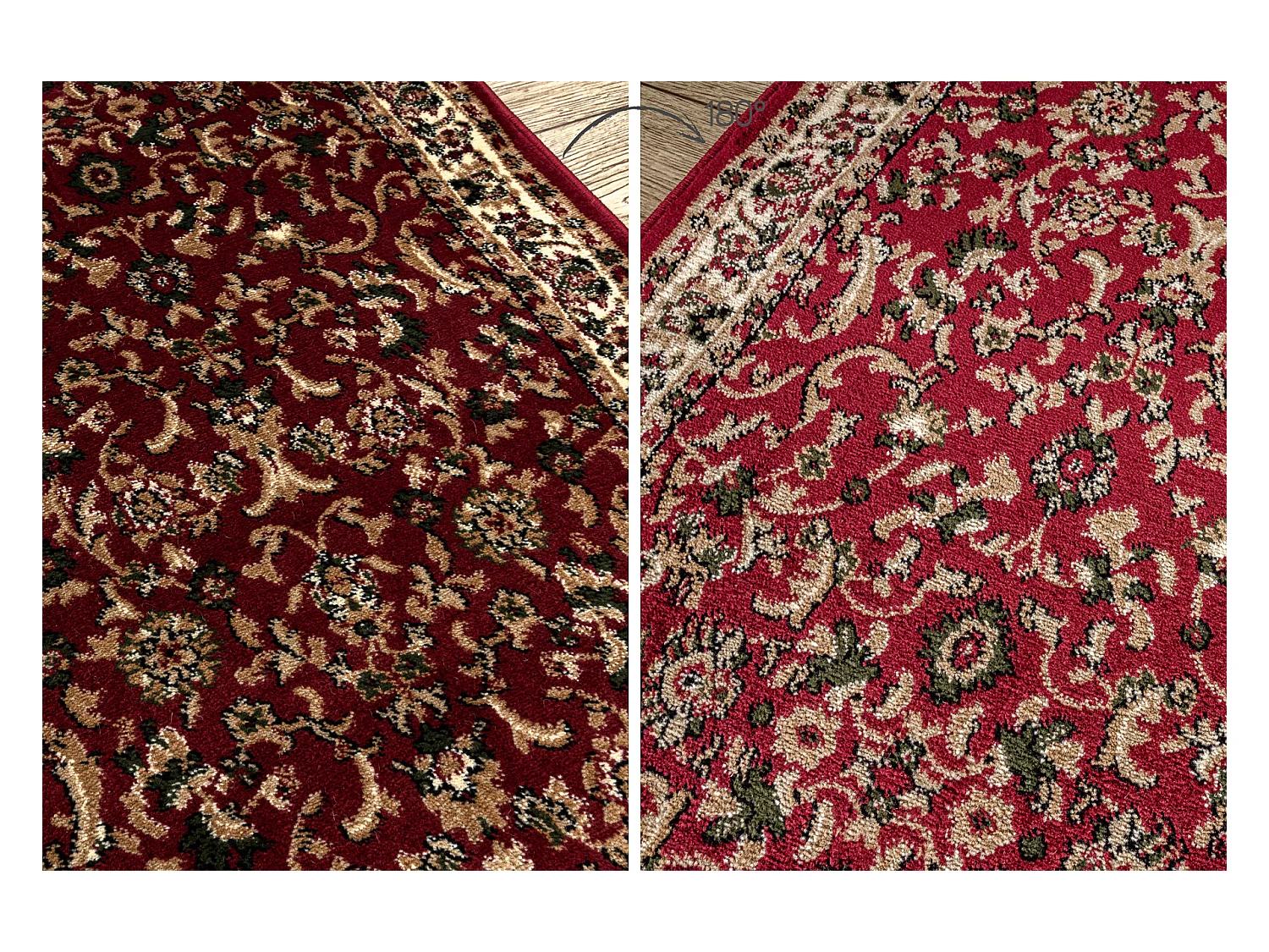 Tapis de couloir HEAT-SET ROYAL ADR 1745 bordeaux 120x110 cm