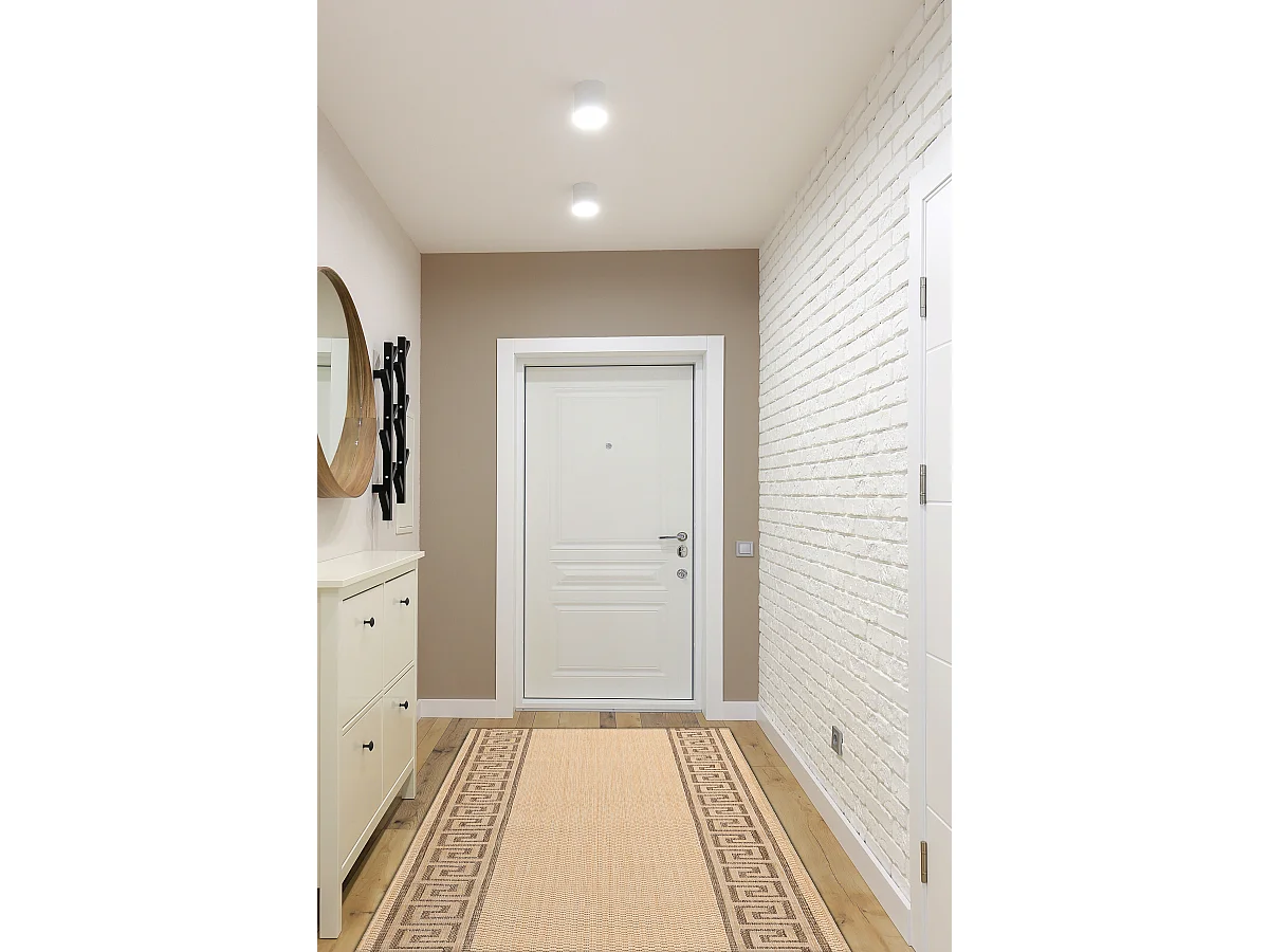 TAPIS DE COULOIR SIZAL FLOORLUX modèle 20014 mais / café 100x590 cm