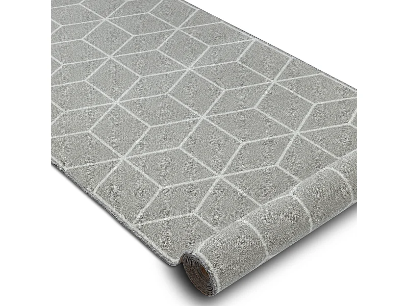 TAPIS DE COULOIR antidérapant CUBE la gomme gris 57x570 cm