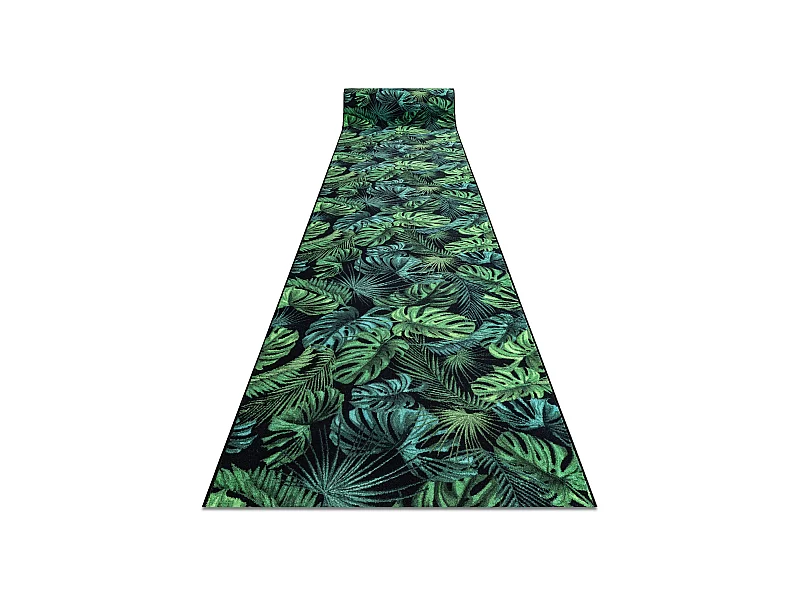 TAPIS DE COULOIR antidérapant MONSTERA Feuilles la gomme vert 80x610 cm