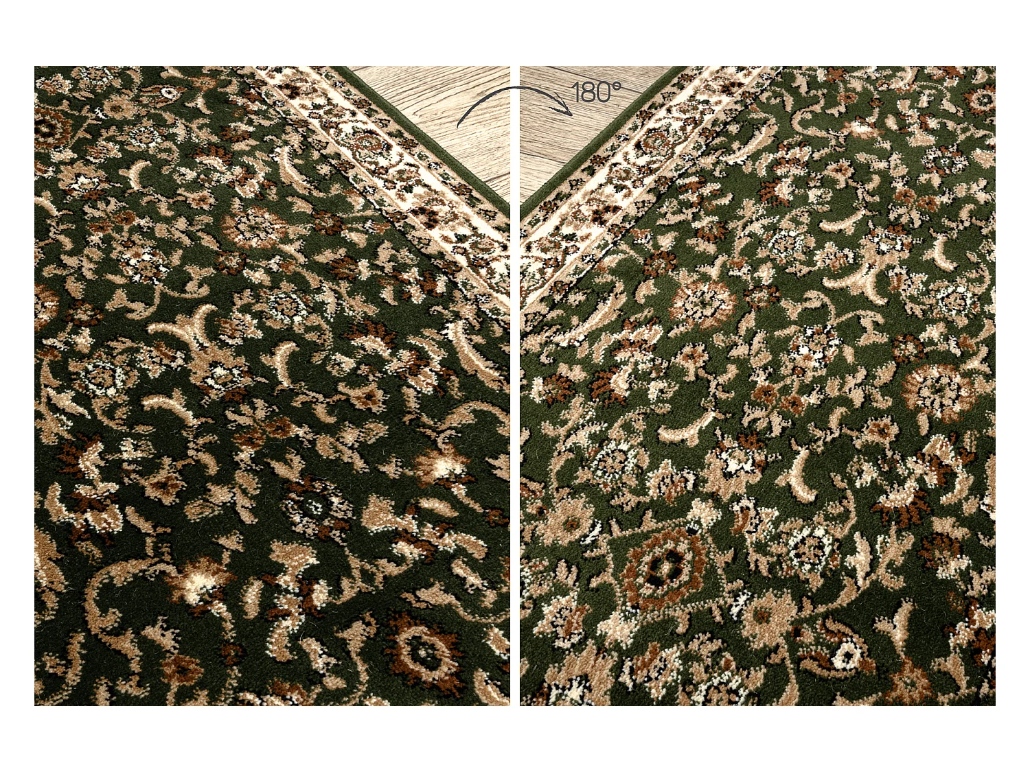 Tapis de couloir HEAT-SET ROYAL ADR 1745 vert 80x750 cm