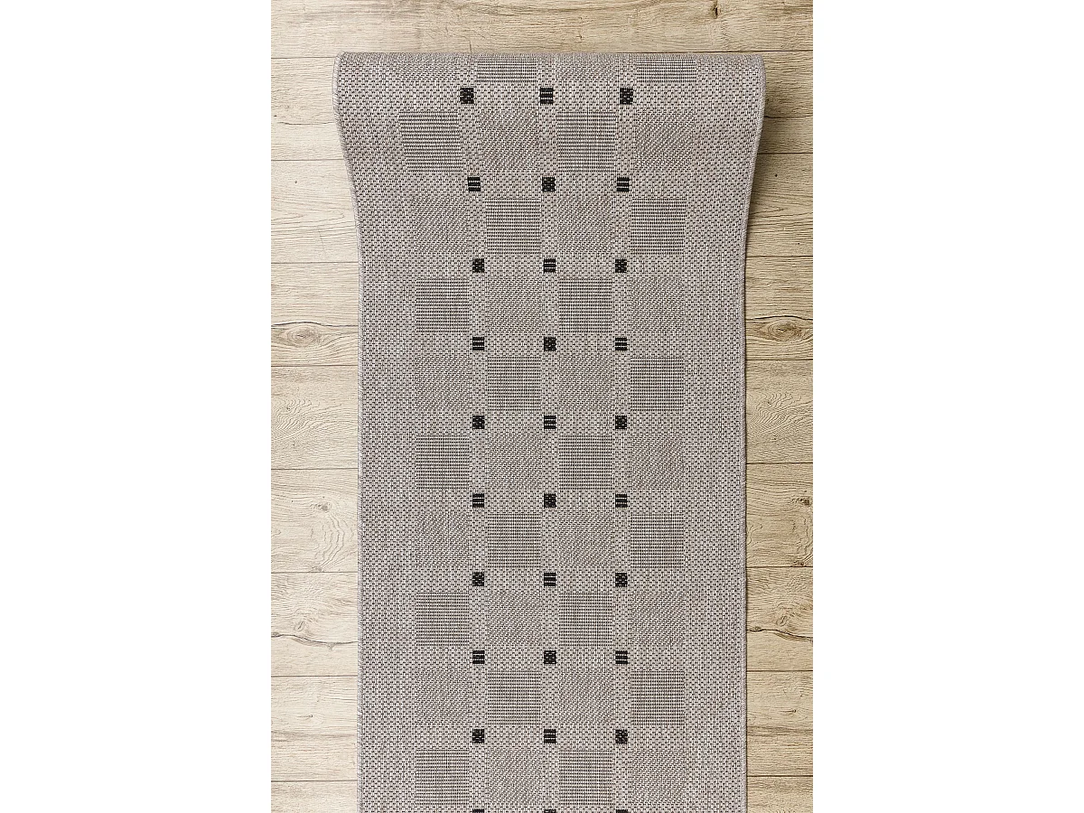 PASSATOIA SIZAL FLOORLUX disegno 20079 argento / nero 80x650 cm