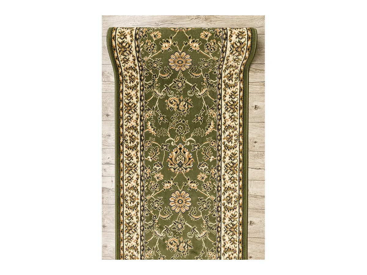 TAPIS DE COULOIR BCF MORAD Klasyk classique olive verte 70x1050 cm
