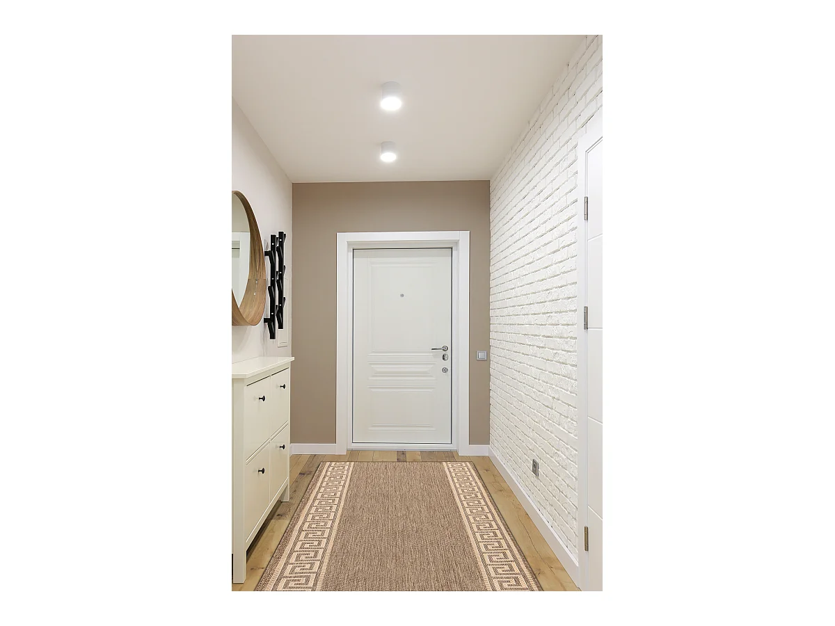 TAPIS DE COULOIR SIZAL FLOORLUX modèle 20014 café / mais 100x410 cm