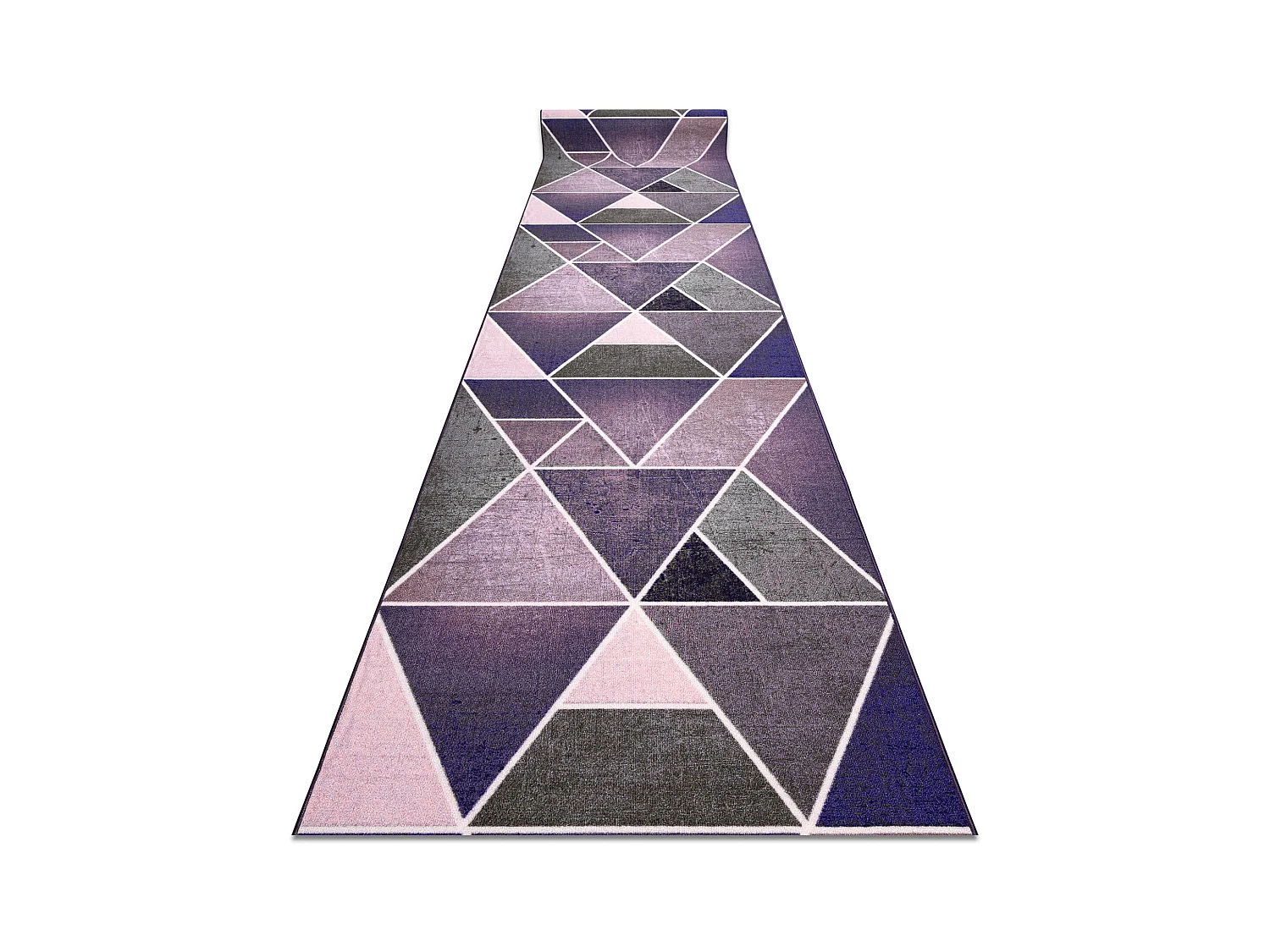 Läufer Antirutsch DREIECKE Gummi violett 67x750 cm