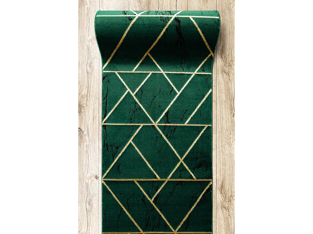Tapis de couloir EMERALD exclusif 1012 glamour, élégant marbre, géo 100x340 cm