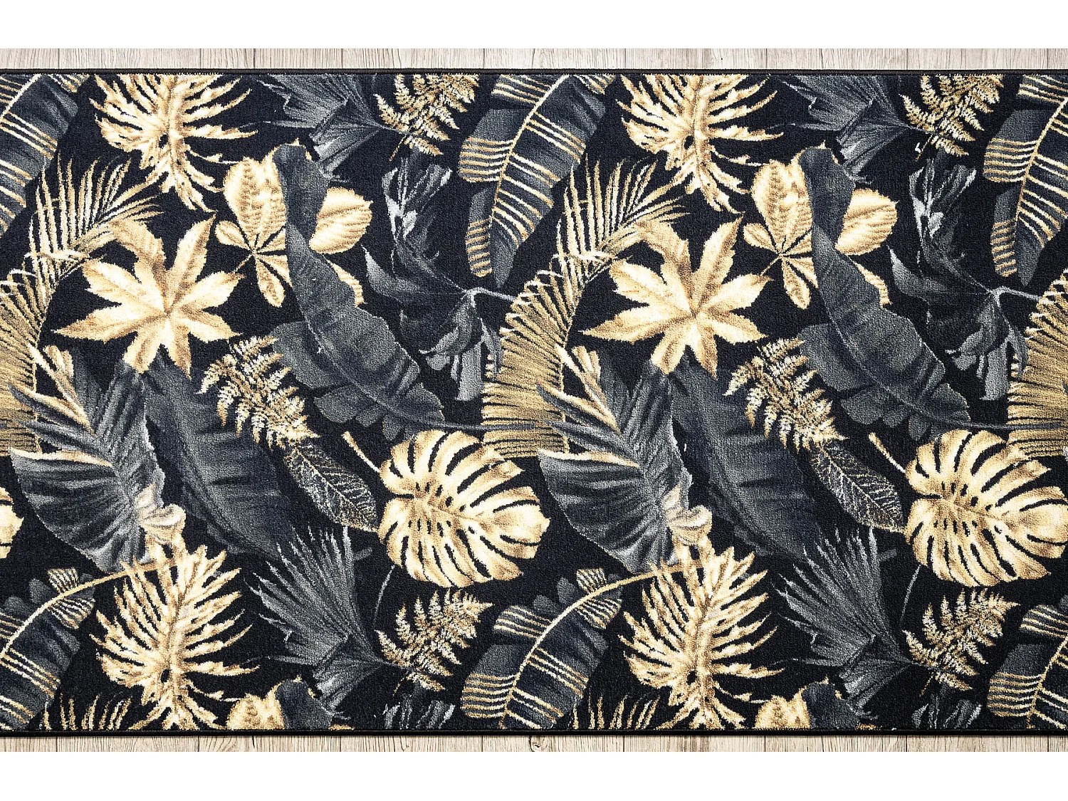 PASSATOIA gommata MONSTERA Foglie la gomma oro 100x770 cm