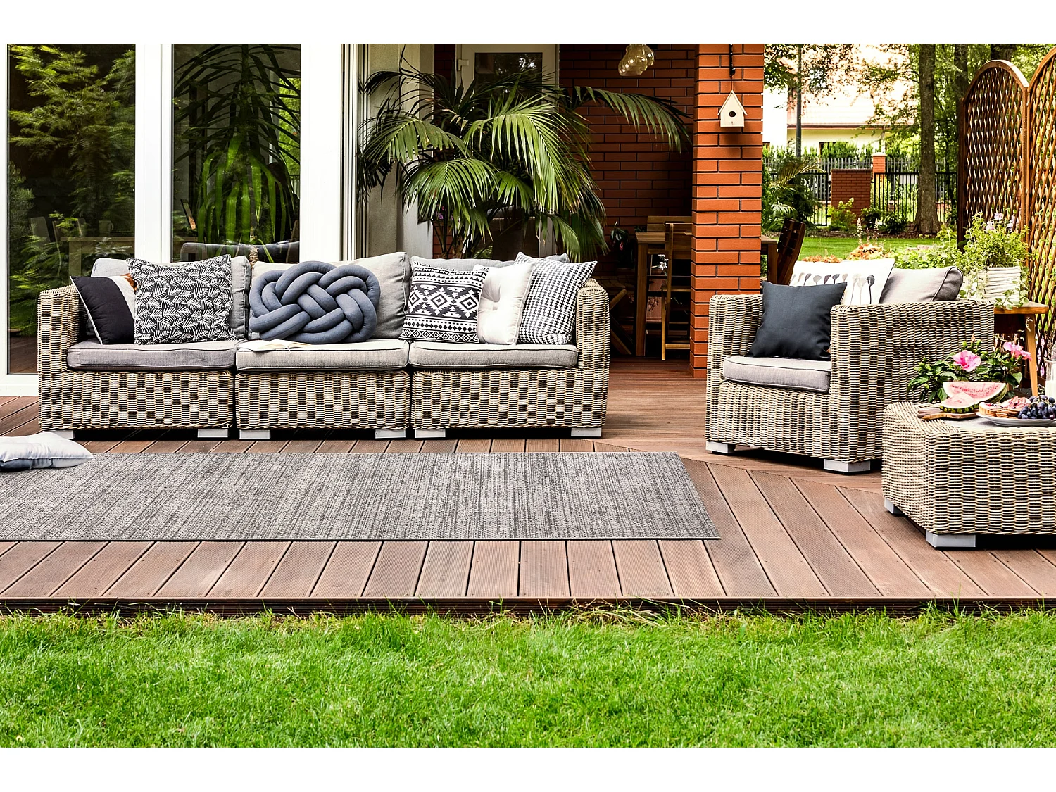 Läufer SIZAL FLOORLUX Modell 20389 silber / schwarz 80x660 cm