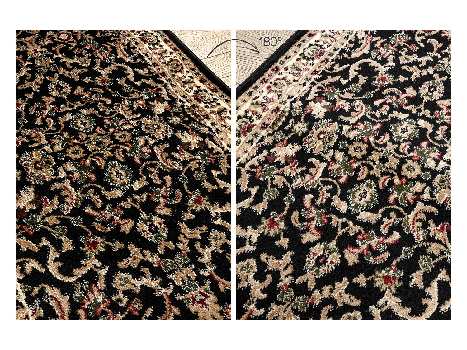 Tapis de couloir HEAT-SET ROYAL ADR 1745 noir 90x530 cm