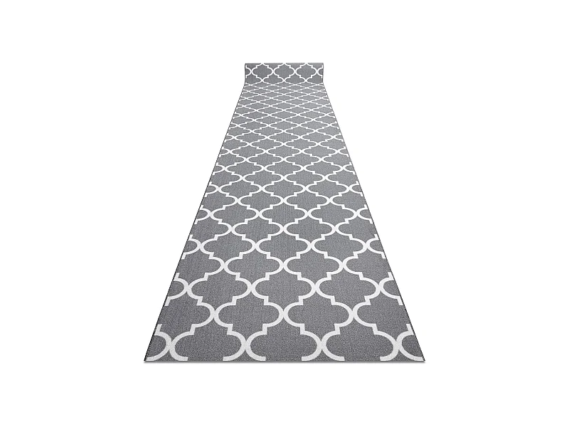 TAPIS DE COULOIR ANTIDÉRAPANT 67cm TRÈFLE MAROCAIN gris TRELLIS 3035 67x360 cm