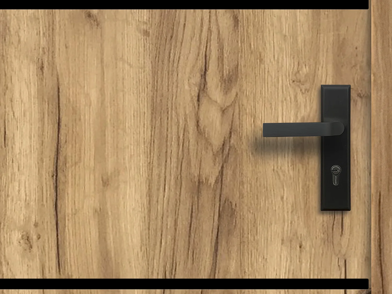 Stålytterdörr vänsterhängd i ekeffekt 207 × 100 cm  NAXARA