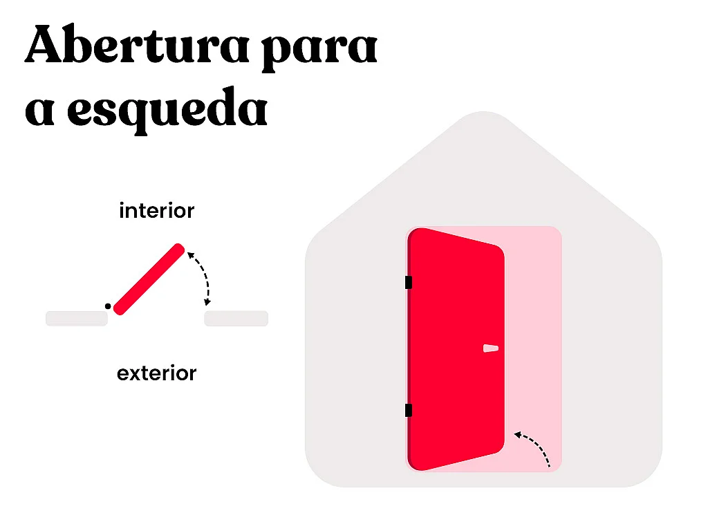 Porta de entrada em aço envidraçado com inox A207 x L100 cm antracite, abertura para a esquerda - TIFANA