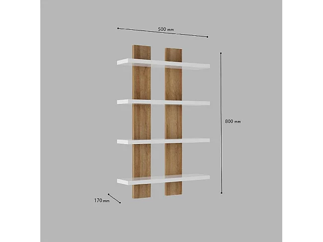 Plank Nergis - Eik - 50x17x80 cm - EPIKASA