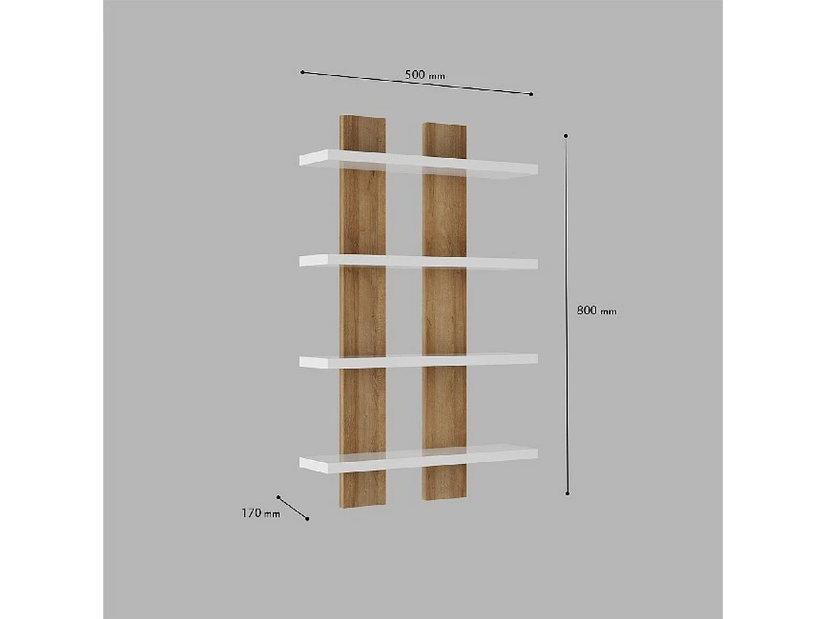 Plank Nergis - Eik - 50x17x80 cm - EPIKASA