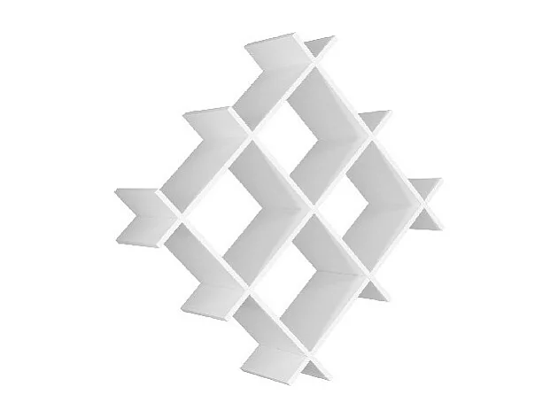 Étagère Farley, Blanc, 75x27x75 cm, EPIKASA