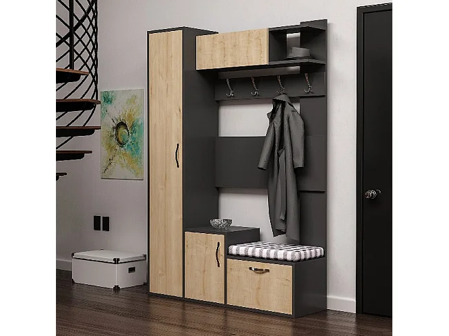 Ingang Kast Seina - Eik - 125x35x184 cm - EPIKASA