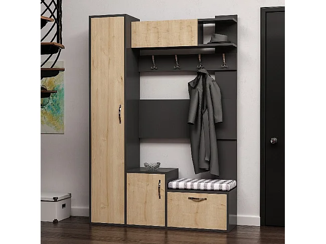 Ingang Kast Seina - Eik - 125x35x184 cm - EPIKASA