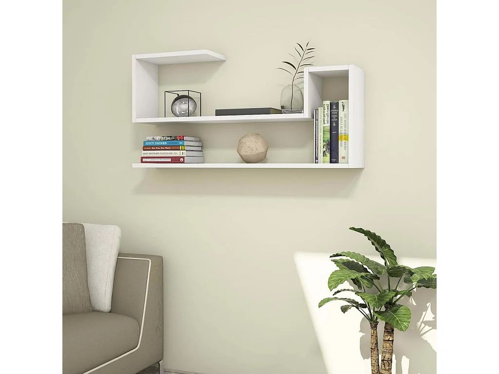 Étagère murale Airy 100x22x50 cm Blanc