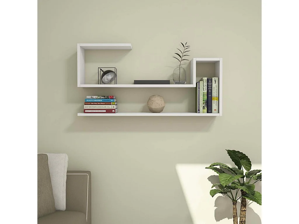 Étagère murale Airy 100x22x50 cm Blanc