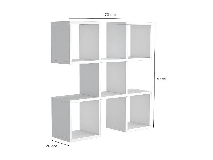 Homemania Wandregal Spider 70x20x70 cm Wenge