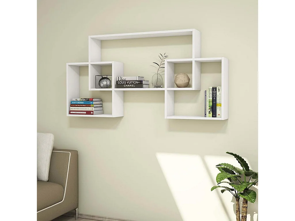 Étagère murale Bello 150x22x75 cm Blanc