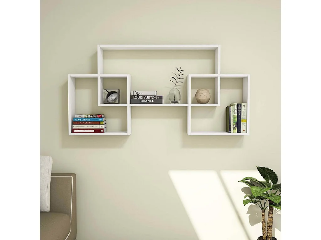 Étagère murale Bello 150x22x75 cm Blanc