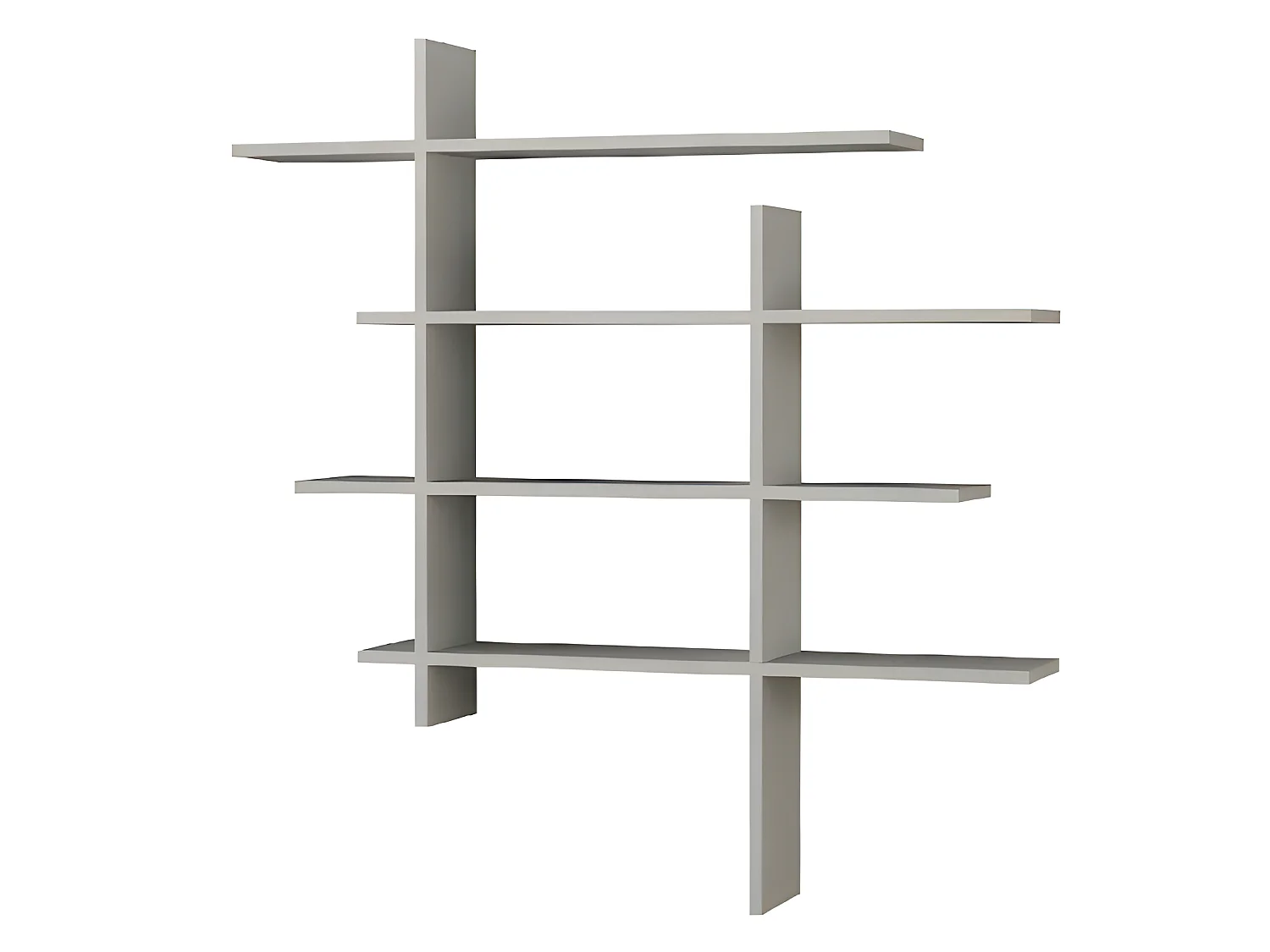 Étagère Cizgi, Blanc, 115x22x115 cm, EPIKASA