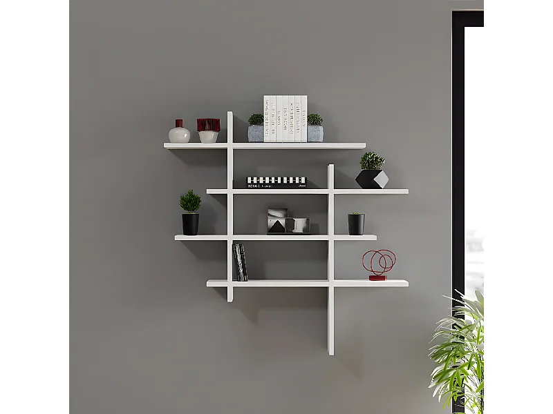 Mensola Cizgi - Bianco - 115 x 22 x 115 cm