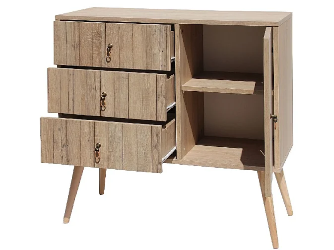 Table console Natural - Multicouleur - 90 x 40 x 90 cm