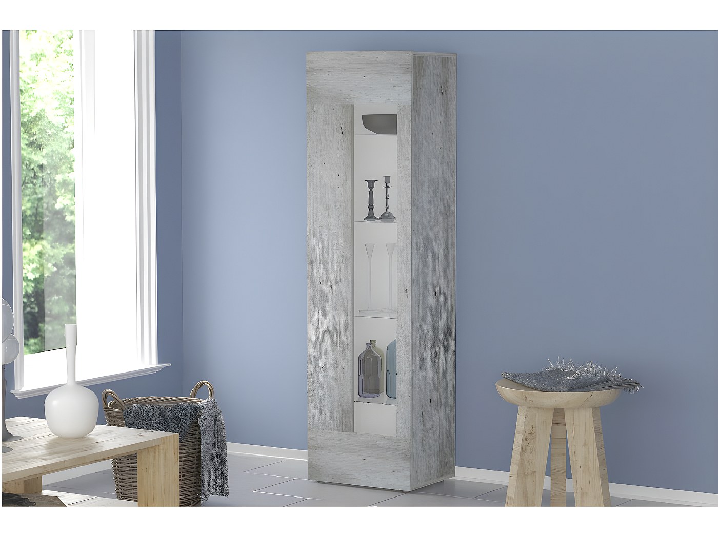 Meuble TV Roche Bobois Daiquiri Gris Clair - 232cm - Tiroirs Rabats