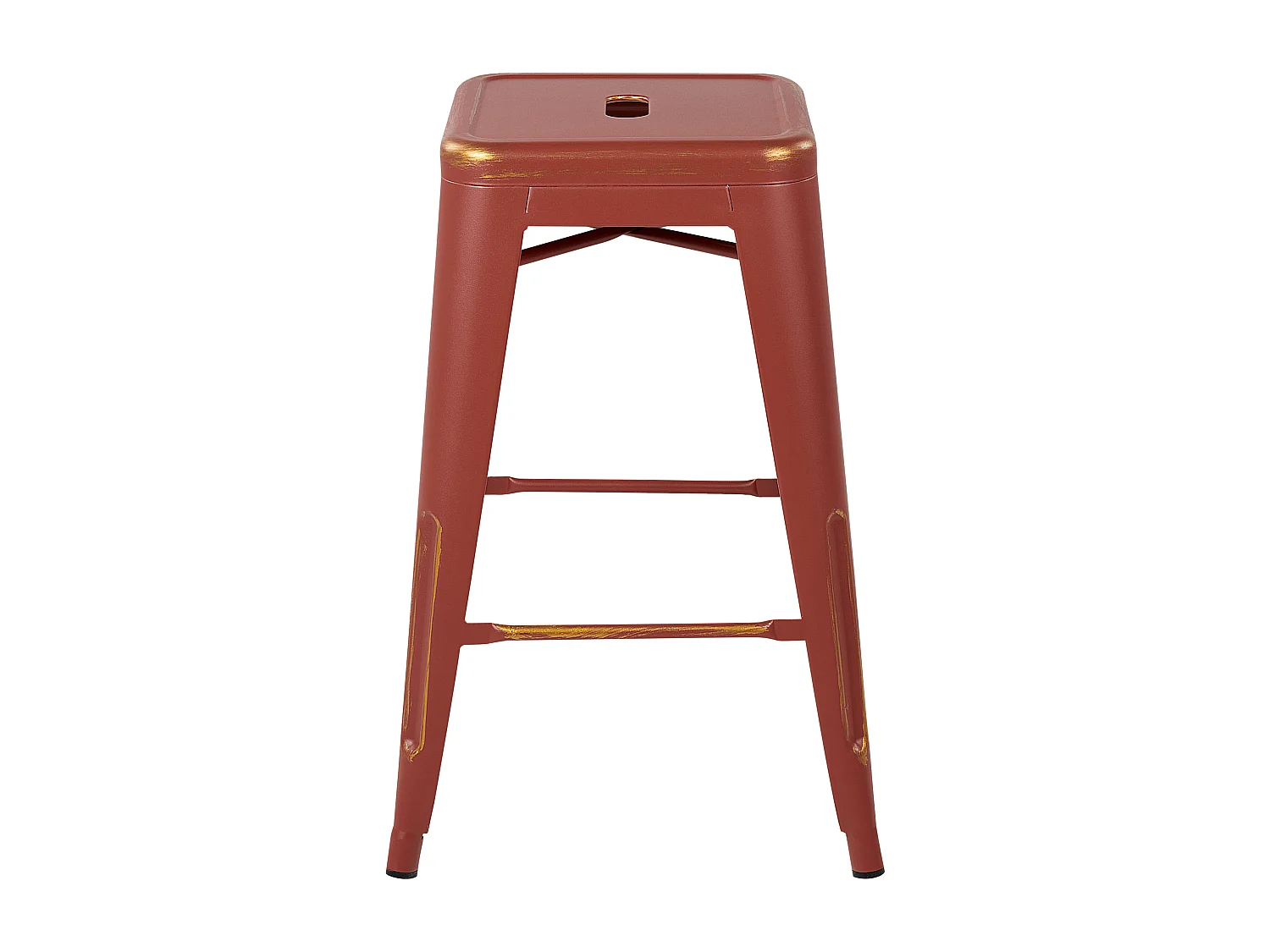 Lot de 2 tabourets de bar CABRILLO Métal Rouge
