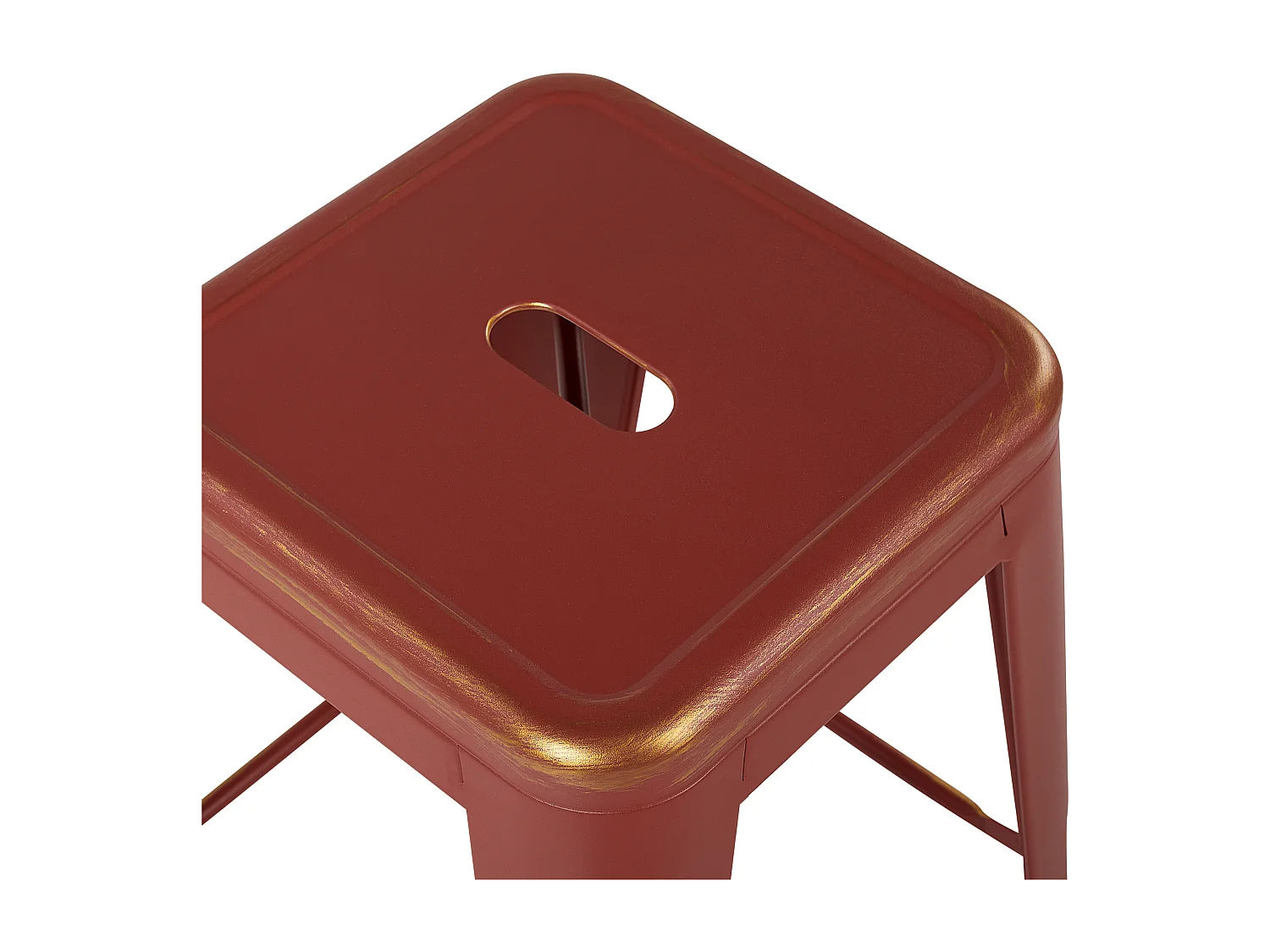 Lot de 2 tabourets de bar CABRILLO Métal Rouge