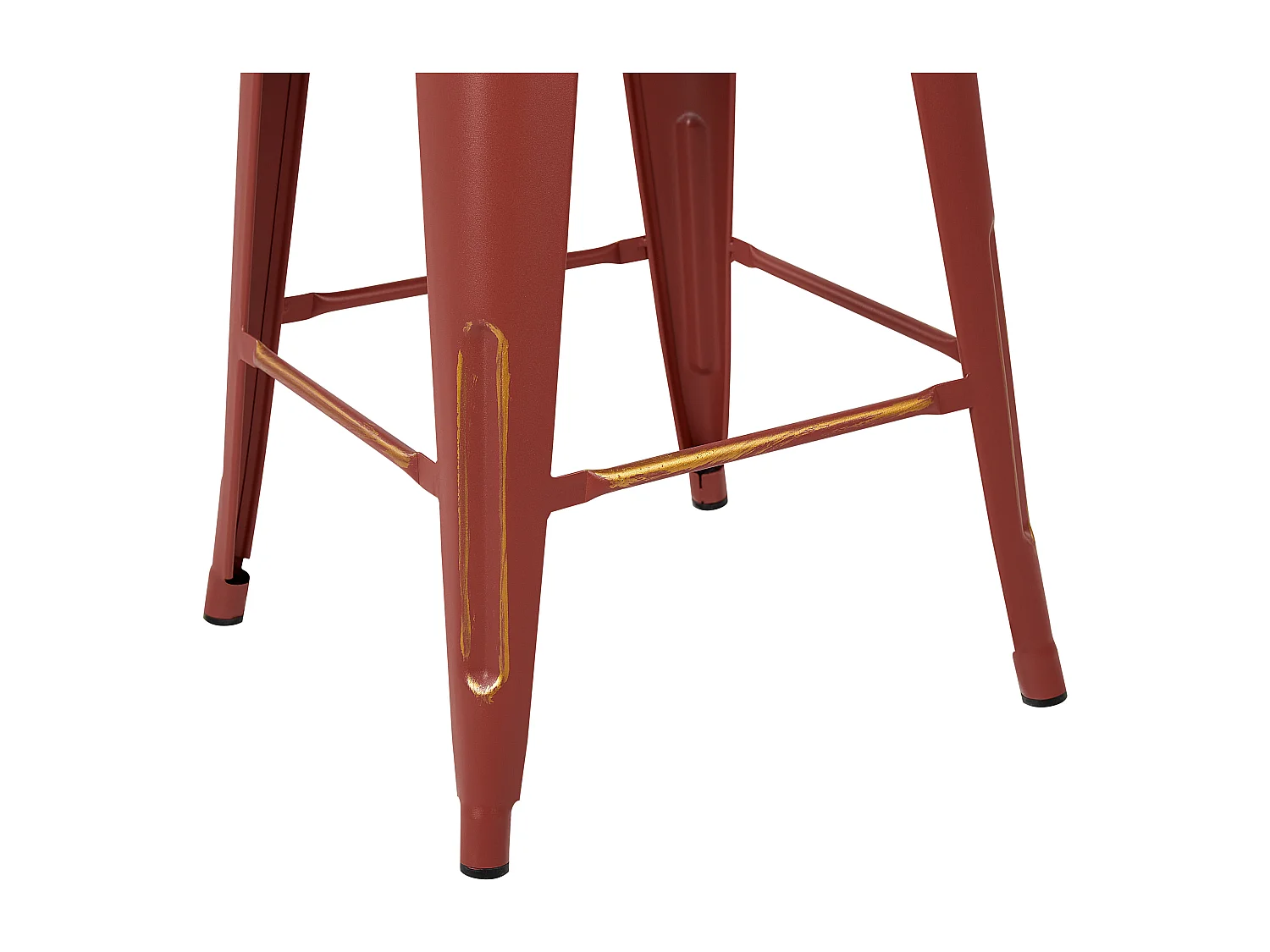 Lot de 2 tabourets de bar CABRILLO Métal Rouge