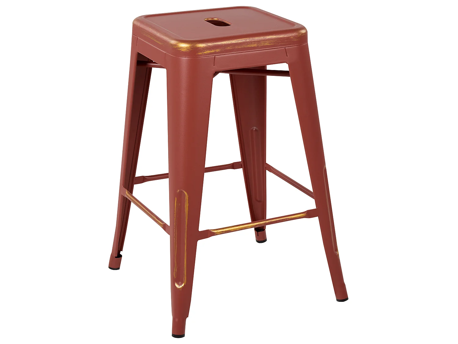 Lot de 2 tabourets de bar CABRILLO Métal Rouge